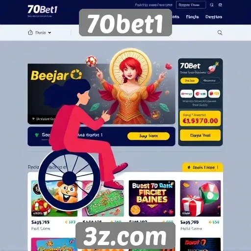 Acessibilidade e usabilidade do site de jogos 70bet1