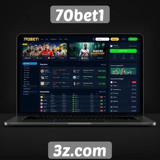 Plataforma 70bet1 e sua interface de usuário
