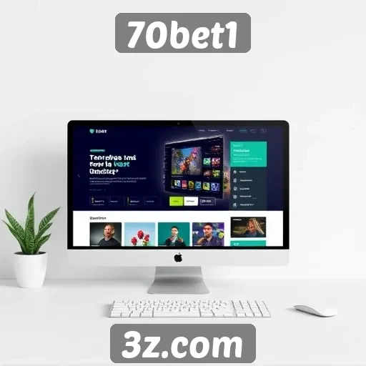 Análise da interface do site 70bet1